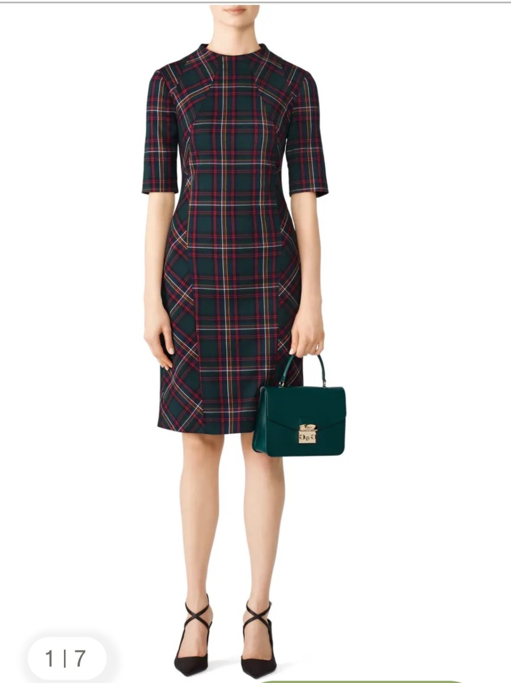 Plaid Aperitif Dress
Trina Turk green summer formal party classic $498